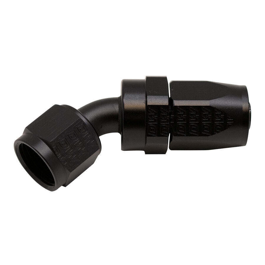 DEATSCHWERKS - 8AN Female Swivel 45-Degree Hose End CPE Anodized Matte Black