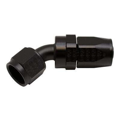 DEATSCHWERKS - 8AN Female Swivel 45-Degree Hose End CPE Anodized Matte Black