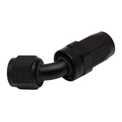 DEATSCHWERKS - 8 AN Female Flare Swivel 60-Degree Hose End CPE Anodized Matte Black