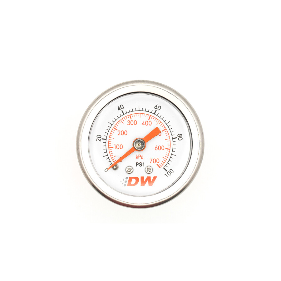 DEATSCHWERKS - 0-100 PSI Mechanical Fuel Pressure Gauge (1/8 NPT x 1.5&quot; D)