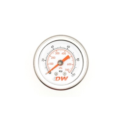 DEATSCHWERKS - 0-100 PSI Mechanical Fuel Pressure Gauge (1/8 NPT x 1.5&quot; D)