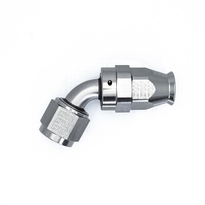DEATSCHWERKS - Titanium 60 Deg 8AN Female Flare Swivel PTFE Hose End w/Olive Insert