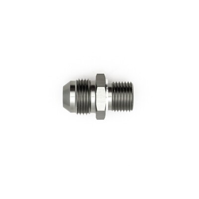 DEATSCHWERKS - 8AN Male Flare to M16 X 1.5 Male Metric Adapter w/Crush Washer