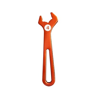 DEATSCHWERKS - Orange Anodized T6061 Aluminum Hose End Wrench - 4AN