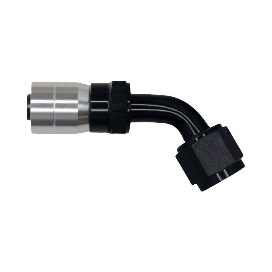 DEATSCHWERKS - 8AN Flare Swivel 60-Degree Hose Crimping Style End CPE Anodized Matte Black