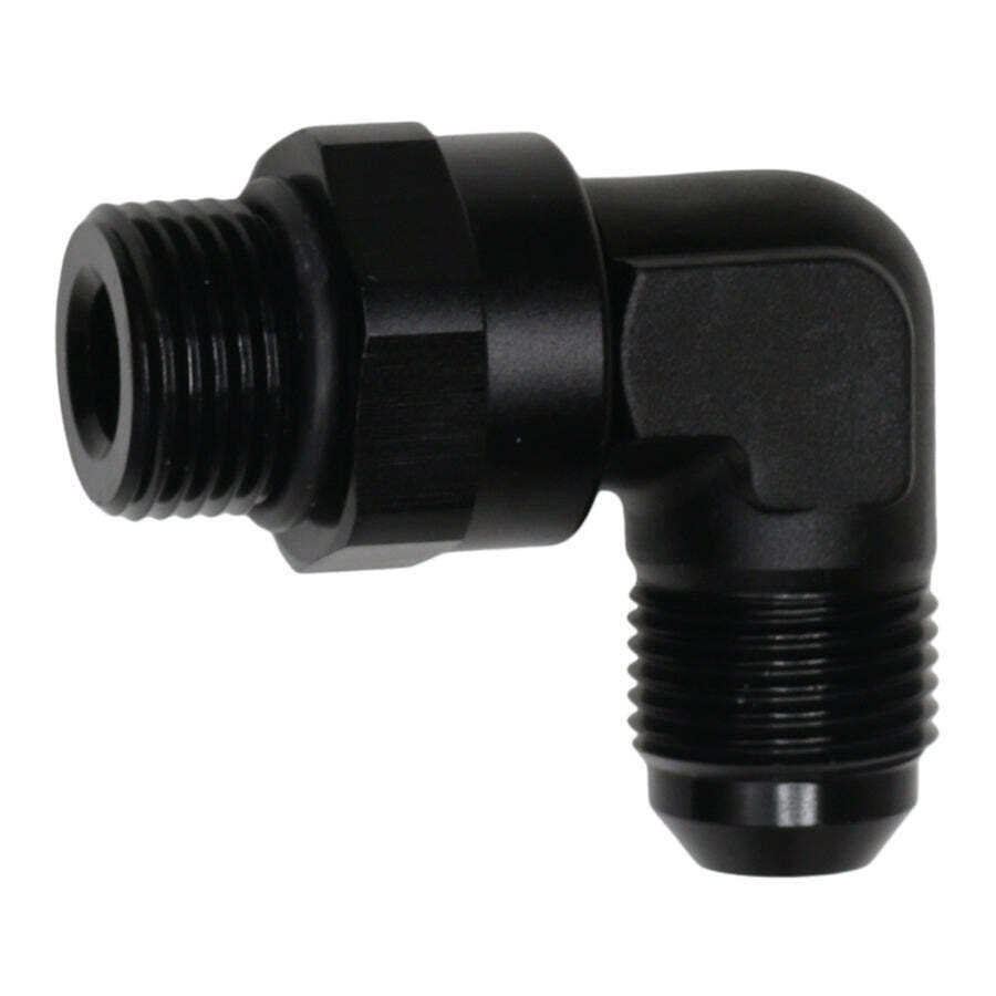 DEATSCHWERKS - 8AN to 8AN Flare 90-Degree Fitting Anodized Matte Black
