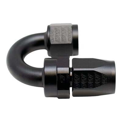 DEATSCHWERKS - 8AN Female Swivel 180-Degree Hose End CPE Anodized Matte Black