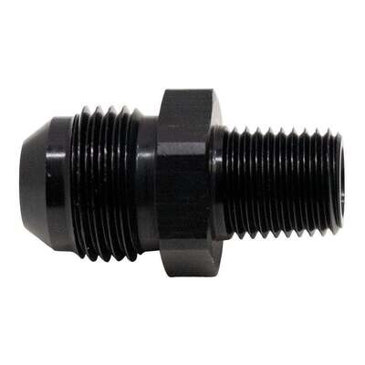 DEATSCHWERKS - 8AN Male Flare to 1/4 Inch Male NPT Adapter Anodized Matte Black