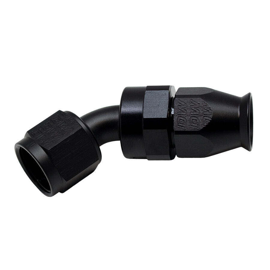 DEATSCHWERKS - 8AN Female Swivel 45-Degree Hose End PTFE Anodized Matte Black