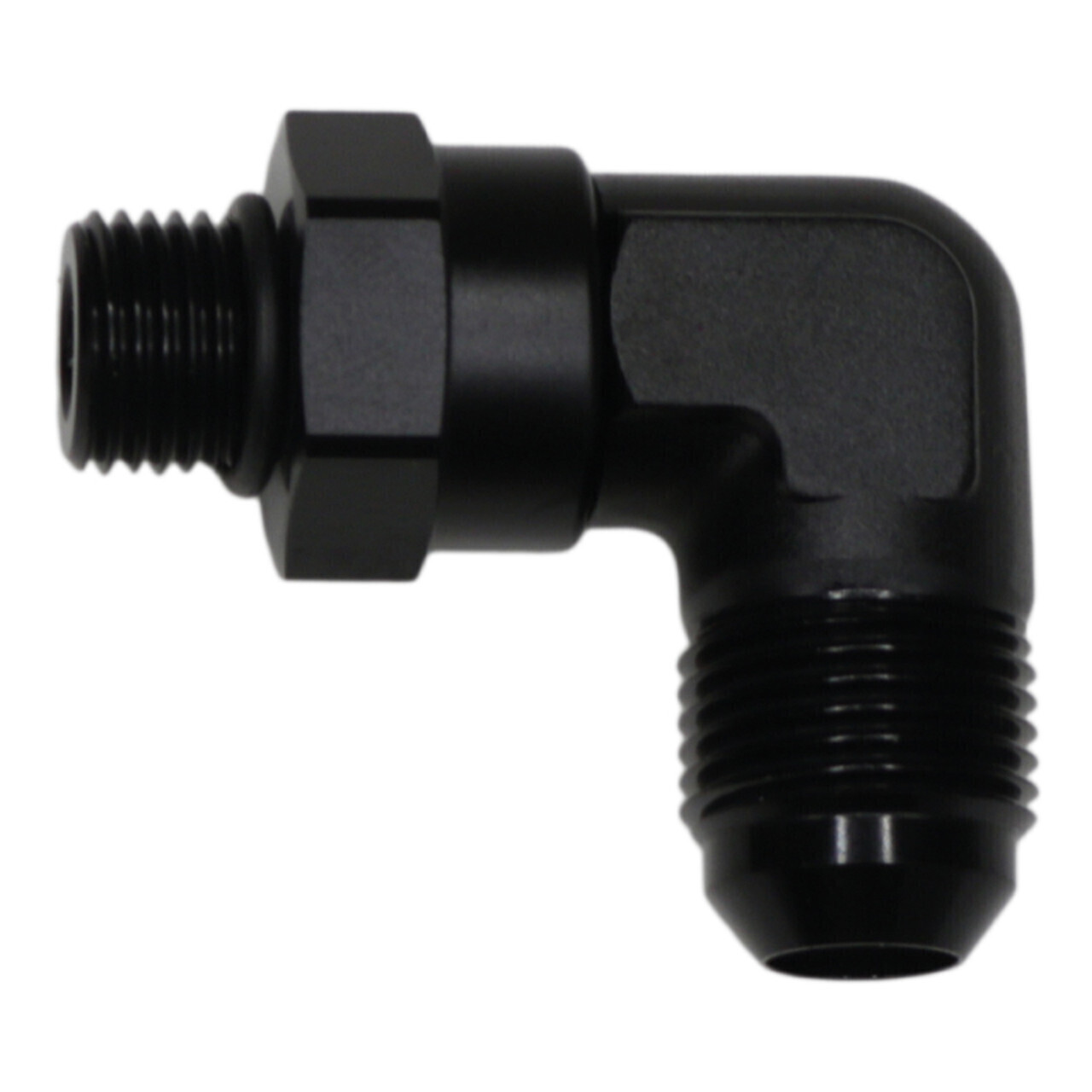 DEATSCHWERKS - 6AN to 8AN Flare 90-Degree Anodized Matte Black
