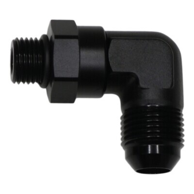 DEATSCHWERKS - 6AN to 8AN Flare 90-Degree Anodized Matte Black