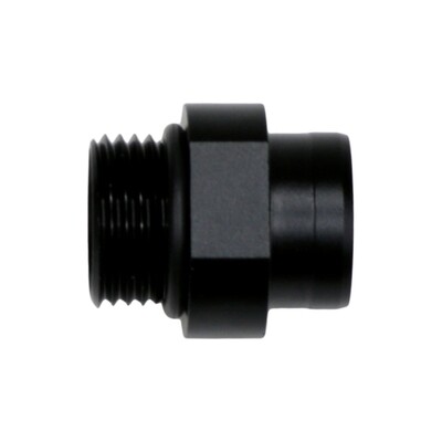 DEATSCHWERKS - 8AN ORB to S387 Pre-Filter Sock Adapter Anodized Matte Black