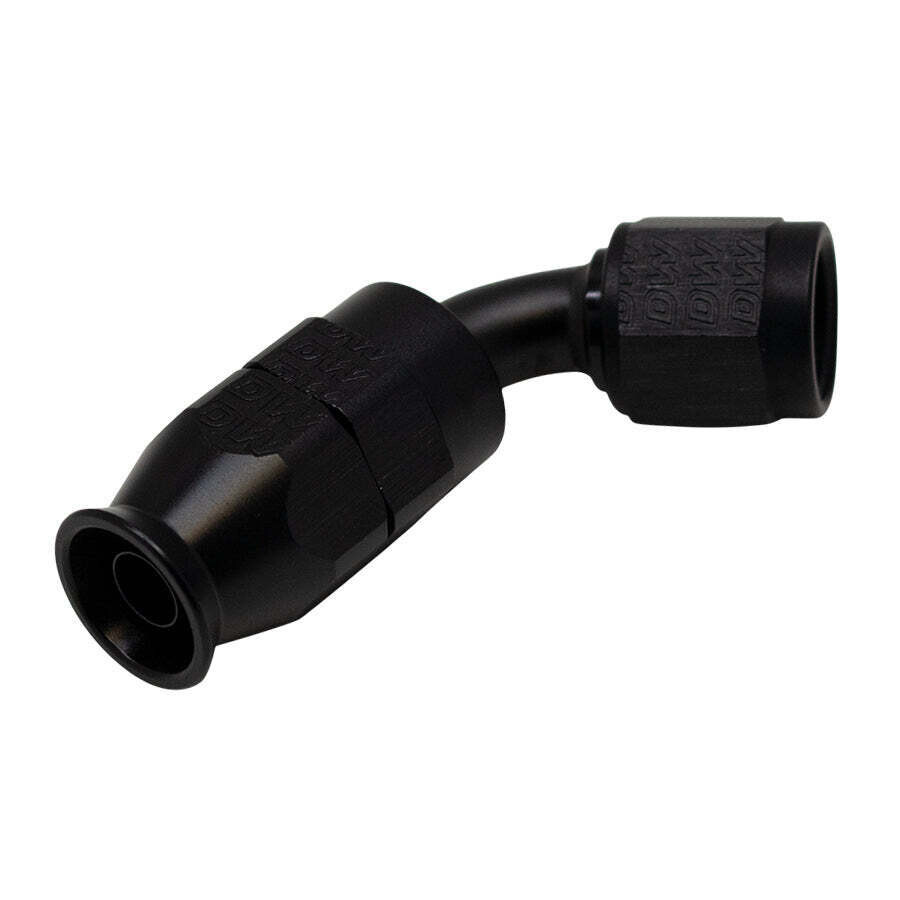 DEATSCHWERKS - 6 AN Female Flare Swivel 60-Degree Hose End PTFE Anodized Matte Black
