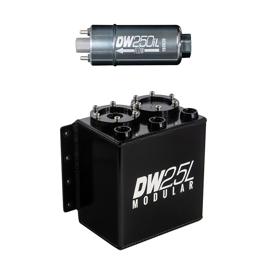 DEATSCHWERKS - 2.5L Surge Tank w/ 1 x 250iL In-Line Fuel Pump