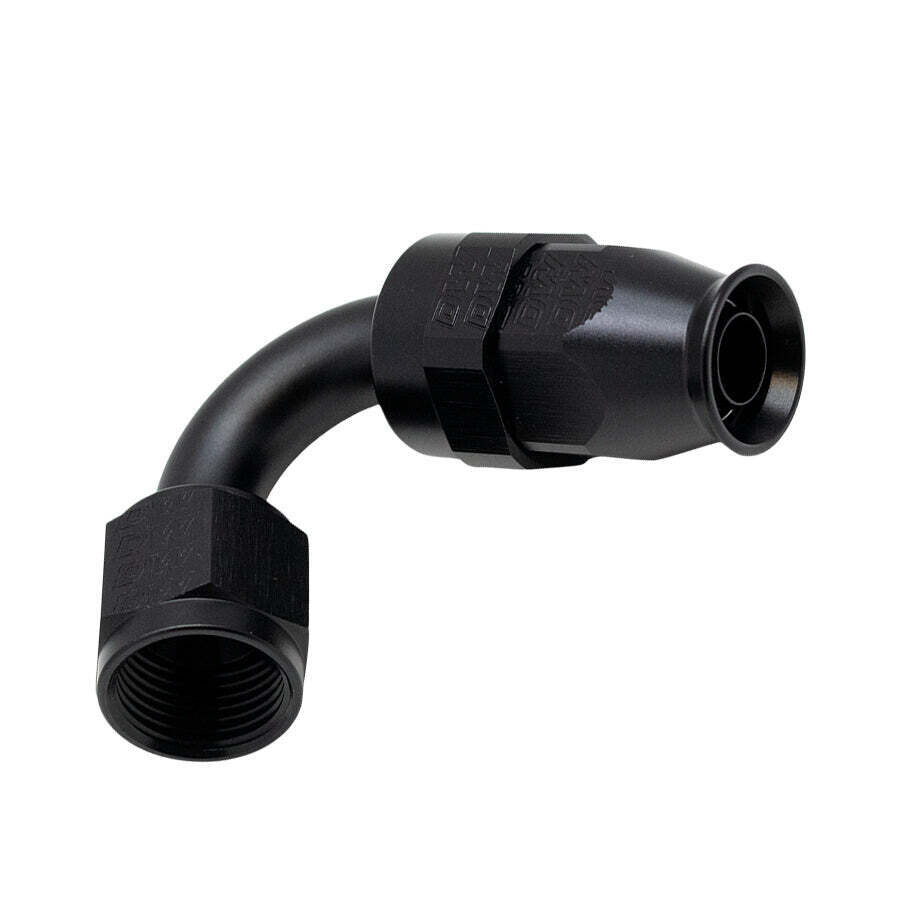 DEATSCHWERKS - 8 AN Female Flare Swivel 120-Degree Hose End PTFE Anodized Matte Black