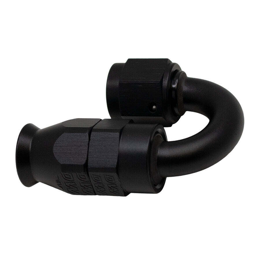 DEATSCHWERKS - 6AN Female Swivel 180-Degree Hose End PTFE Anodized Matte Black