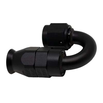 DEATSCHWERKS - 6AN Female Swivel 180-Degree Hose End PTFE Anodized Matte Black