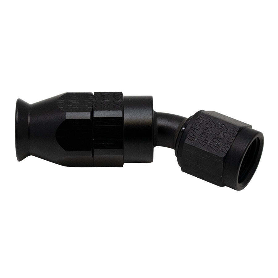 DEATSCHWERKS - 6 AN Female Flare Swivel 30-Degree Hose End PTFE Anodized Matte Black