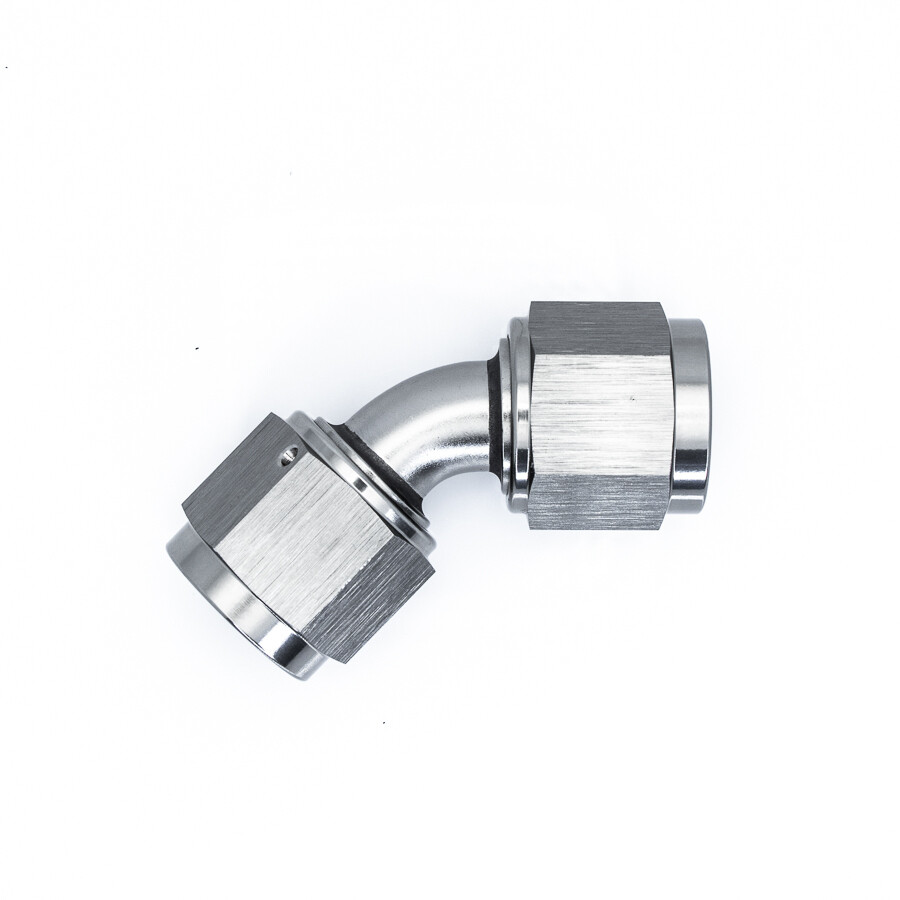 DEATSCHWERKS - Titanium 45 Deg 8AN to 8AN Female Flare Swivel Coupler