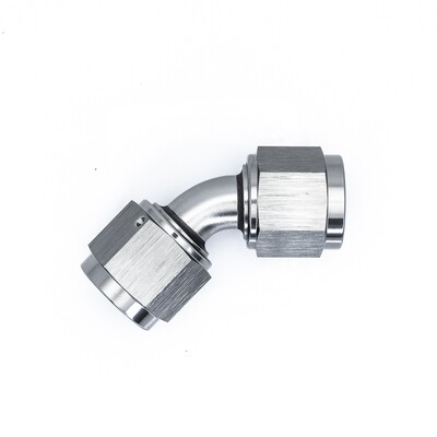 DEATSCHWERKS - Titanium 45 Deg 8AN to 8AN Female Flare Swivel Coupler