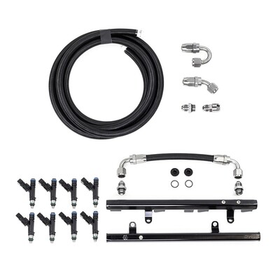 DEATSCHWERKS - LS1/LS6 Fuel Rails w/Crossover, 420cc/min Injectors + Returnless Plumbing Kit (Camaro 98-02)