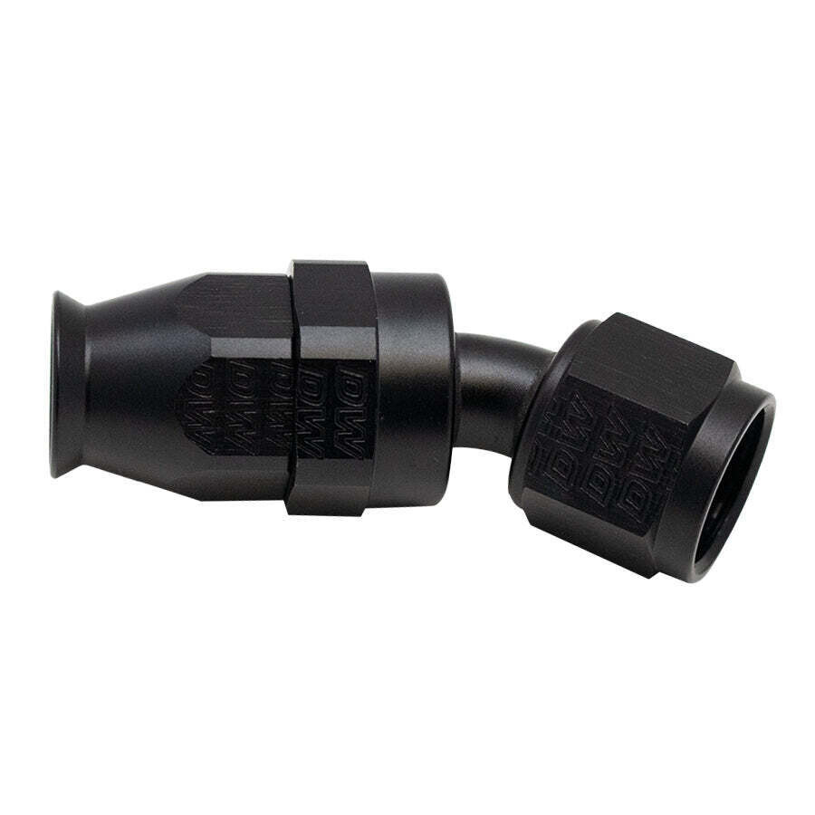 DEATSCHWERKS - 8 AN Female Flare Swivel 30-Degree Hose End PTFE Anodized Matte Black