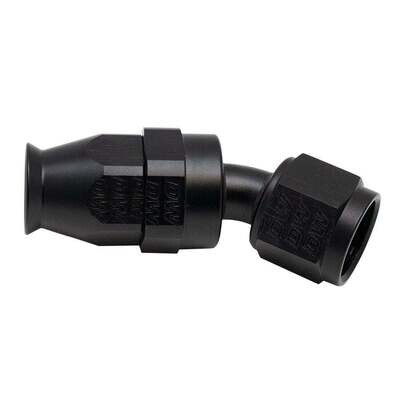 DEATSCHWERKS - 8 AN Female Flare Swivel 30-Degree Hose End PTFE Anodized Matte Black