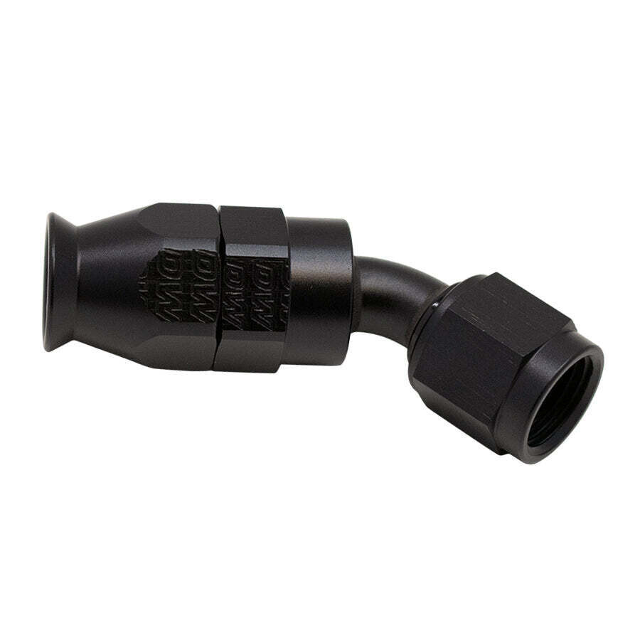 DEATSCHWERKS - 6AN Female Swivel 45-Degree Hose End PTFE Anodized Matte Black