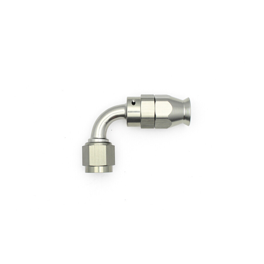 DEATSCHWERKS - 90 Deg 6AN Female Swivel PTFE Hose End w/Olive Insert