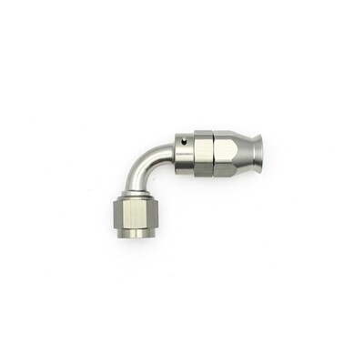 DEATSCHWERKS - 90 Deg 6AN Female Swivel PTFE Hose End w/Olive Insert