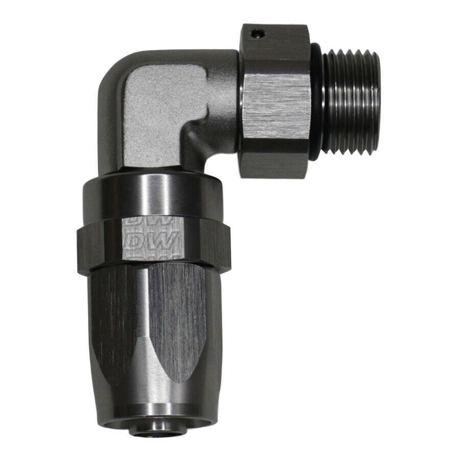DEATSCHWERKS - 8AN ORB Female Swivel 90-Degree Hose End CPE Anodized DW Titanium