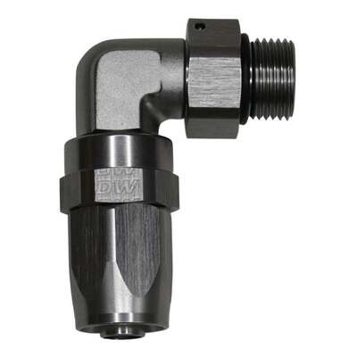 DEATSCHWERKS - 8AN ORB Female Swivel 90-Degree Hose End CPE Anodized DW Titanium