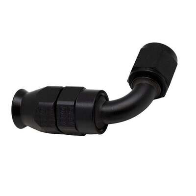 DEATSCHWERKS - 6AN Female Swivel 90-Degree Hose End PTFE Anodized Matte Black