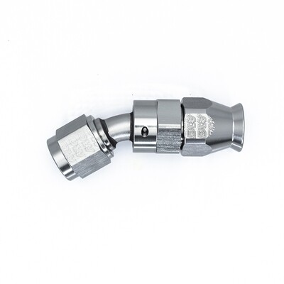 DEATSCHWERKS - Titanium 30 Deg 6AN Female Flare Swivel PTFE Hose End w/Olive Insert