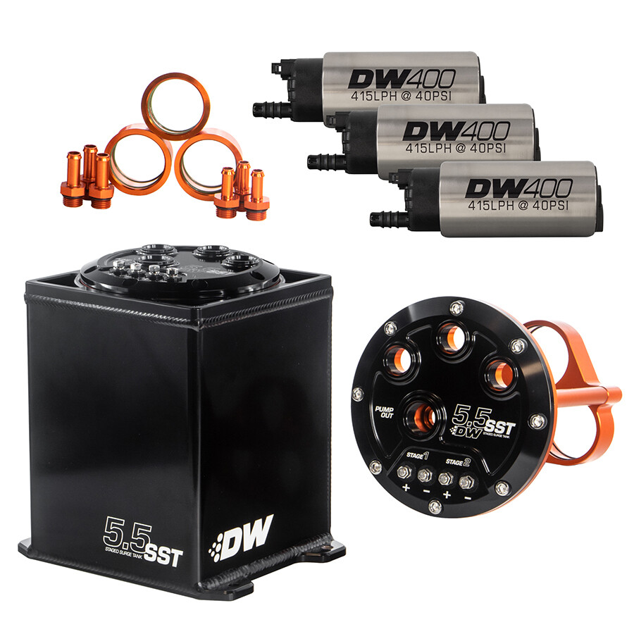 DEATSCHWERKS - 5.5L Surge Tank w/ 3 x DW400 Fuel Pumps