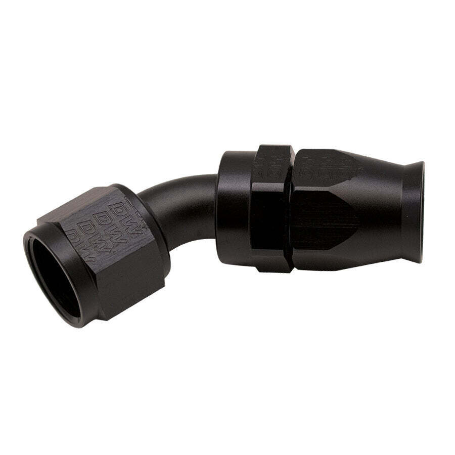 DEATSCHWERKS - 10AN Female Swivel 45-Degree Hose End PTFE Anodized Matte Black