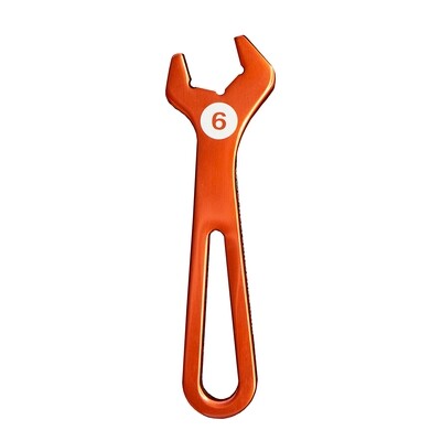 DEATSCHWERKS - Orange Anodized T6061 Aluminum Hose End Wrench - 6AN