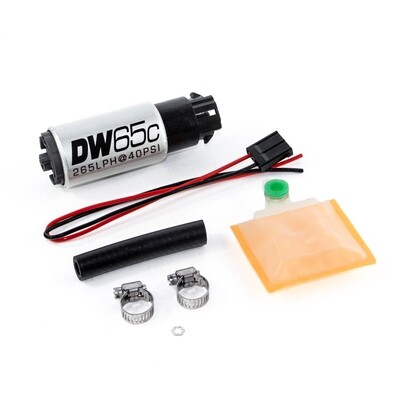 DEATSCHWERKS - DW65C 265lph Compact Fuel Pump w/Mounting Clips + Install Kit