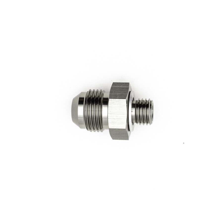 DEATSCHWERKS - 8AN Male Flare to M12 X 1.5 Male Metric Adapter w/Crush Washer
