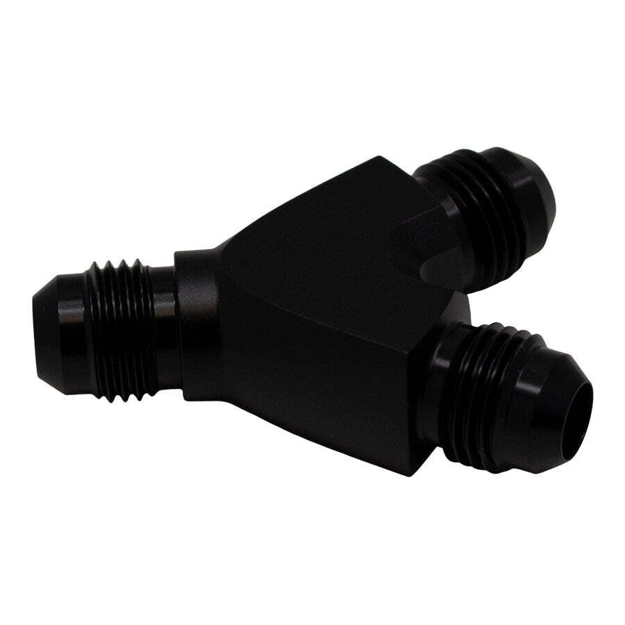 DEATSCHWERKS - 6AN to 6AN to 6AN Y Block Fitting Anodized Matte Black