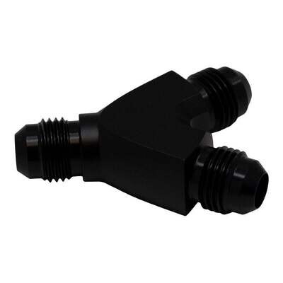 DEATSCHWERKS - 6AN to 6AN to 6AN Y Block Fitting Anodized Matte Black