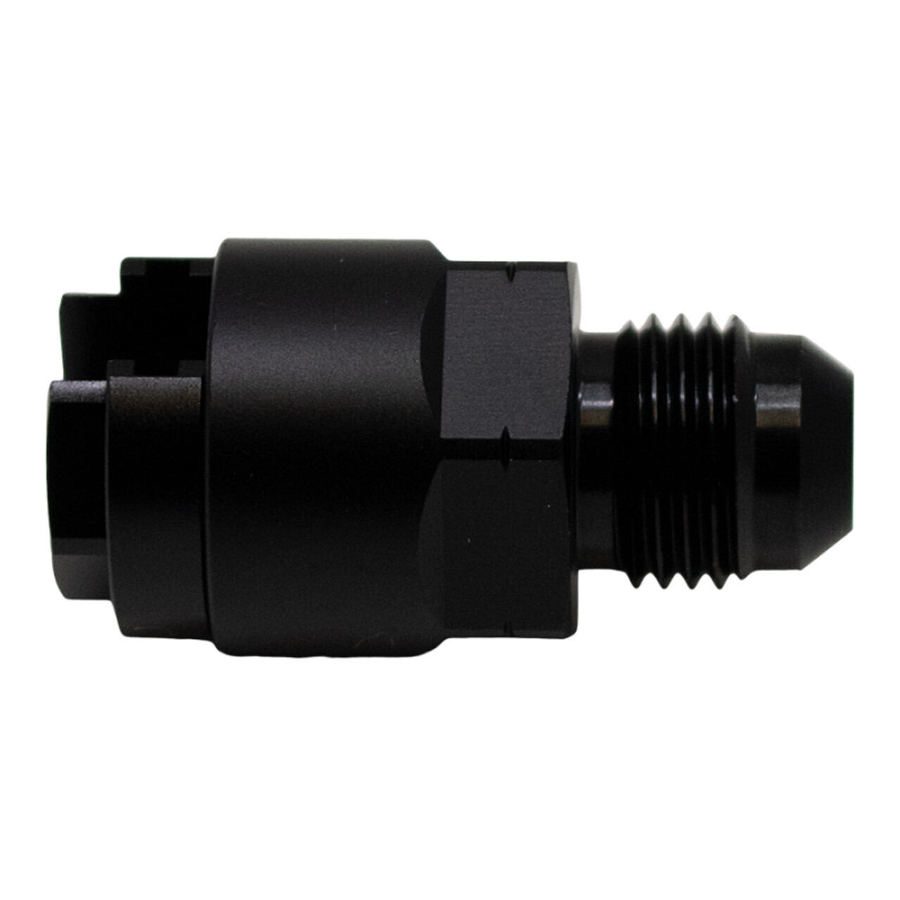DEATSCHWERKS - 6AN Male to 1/4 EFI Quick Connect Adapter Anodized Matte Black