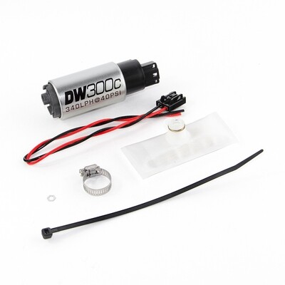 DEATSCHWERKS - DW300C 340lph Compact Fuel Pump w/Install Kit (BMW 3 88-91)
