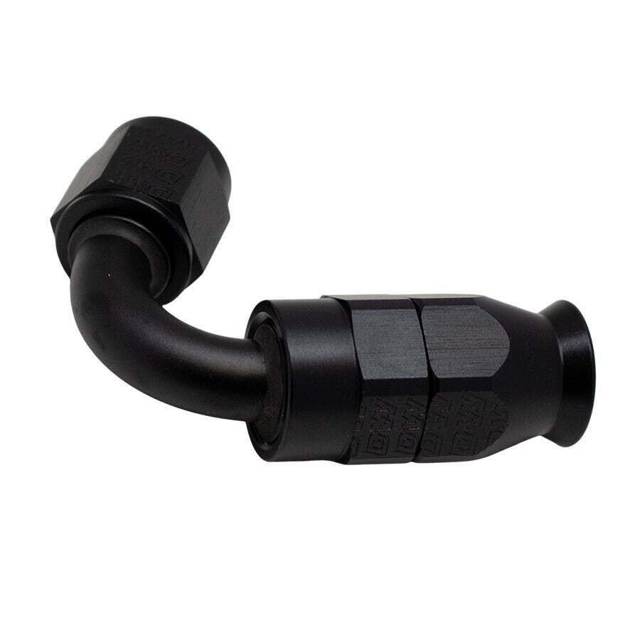 DEATSCHWERKS - 6 AN Female Flare Swivel 120-Degree Hose End PTFE Anodized Matte Black