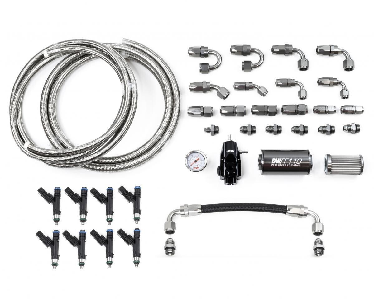 DEATSCHWERKS - LS1/LS6 Fuel Rails w/Crossover, 420cc/min Injectors + Full Return Plumbing Kit (Camaro 98-02)
