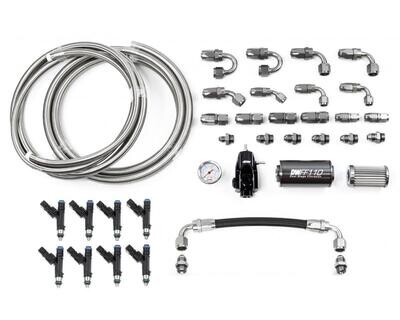 DEATSCHWERKS - LS1/LS6 Fuel Rails w/Crossover, 420cc/min Injectors + Full Return Plumbing Kit (Camaro 98-02)