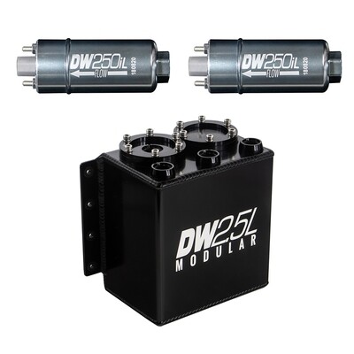 DEATSCHWERKS - 2.5L Surge Tank w/ 2 x 250iL In-Line Fuel Pumps