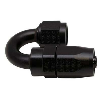 DEATSCHWERKS - 6AN Female Swivel 180-Degree Hose End CPE Anodized Matte Black