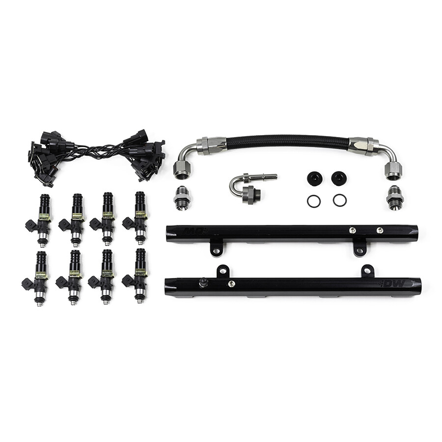 DEATSCHWERKS - Coyote 5.0 Fuel Rails w/Crossover + 1500cc/min Injectors (Mustang/F-150 11-17)