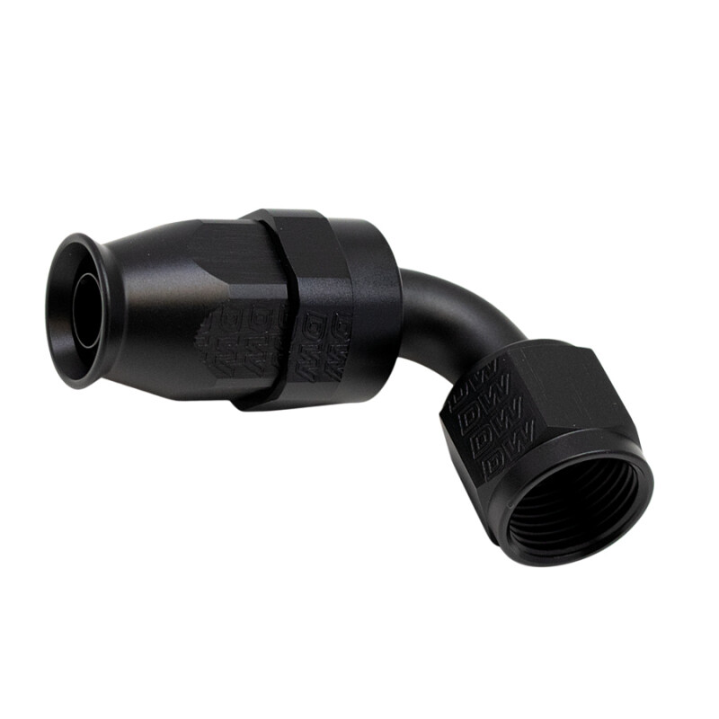 DEATSCHWERKS - 8AN Female Swivel 90-Degree Hose End PTFE Anodized Matte Black